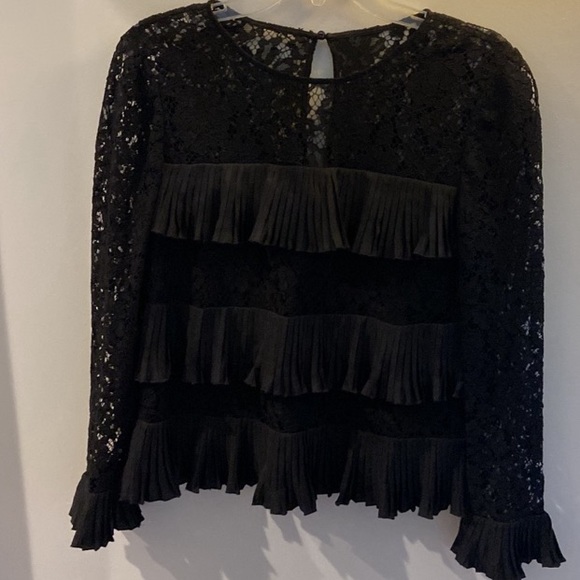 Bundle of two black long sleeve tops one BCBG one J.Crew size xsmall or 0 - Picture 11 of 12